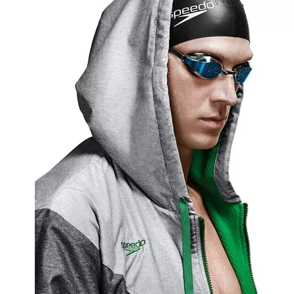 Speedo UnisexAdult Parka Jacket Fleece Lined Team ColorsGreenGrey