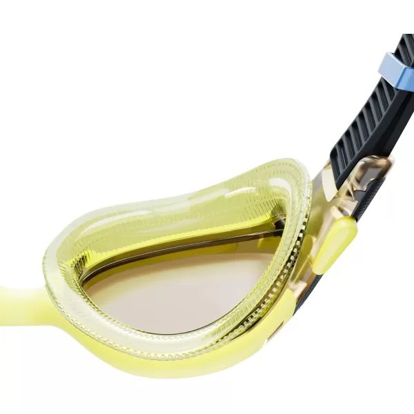 Speedo UnisexAdult Swim Goggle Biofuse 20Black HyperSapphire Mirrored