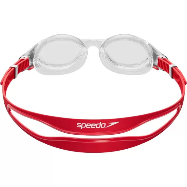 Speedo UnisexAdult Swim Goggle Biofuse 20Fed RedSilverClear