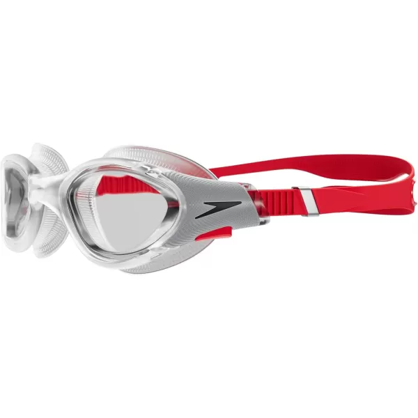 Speedo UnisexAdult Swim Goggle Biofuse 20Fed RedSilverClear