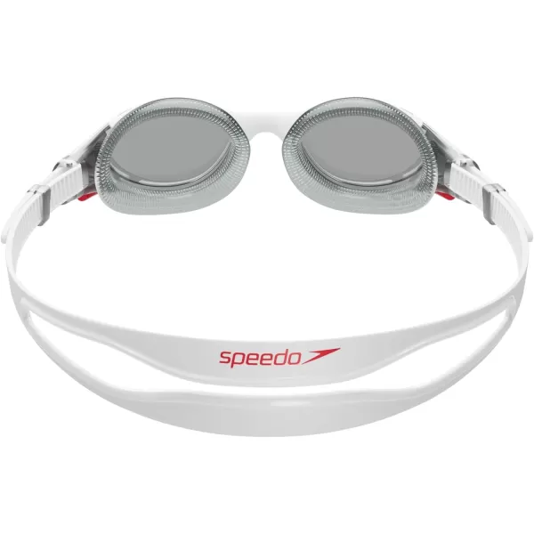 Speedo UnisexAdult Swim Goggle Biofuse 20WhiteRedLight Smoke