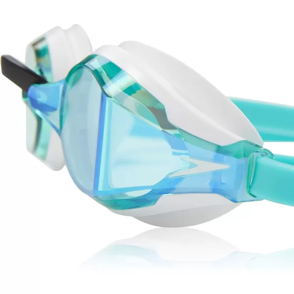 Speedo UnisexAdult Swim Goggles Speed Socket 20WhiteEmerald Mirrored