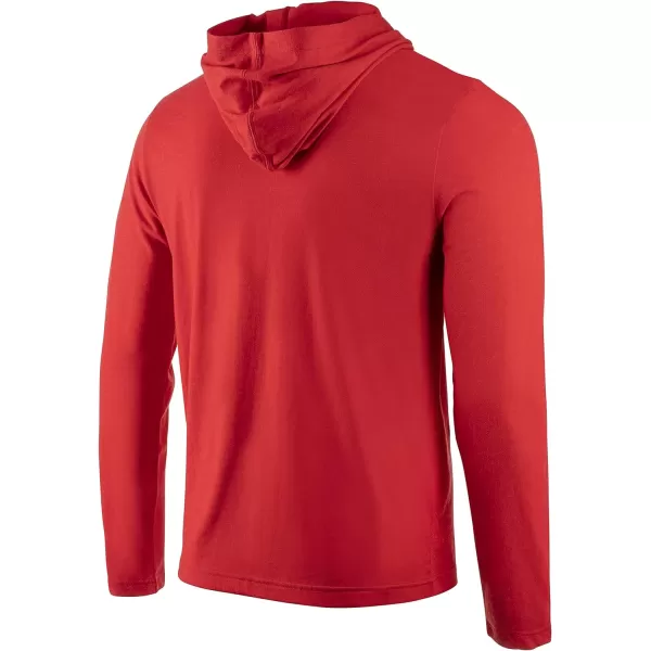 Speedo UnisexAdult TShirt Long Sleeve Hoodie Pull Over Team Warm UpSpeedo Red