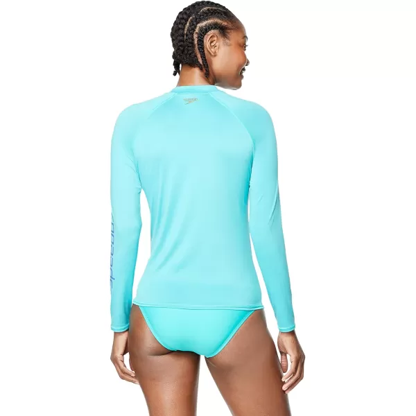Speedo Womens Precision Pleat Zip RashguardCeramic