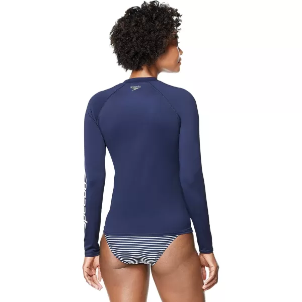 Speedo Womens Precision Pleat Zip RashguardPeacoat