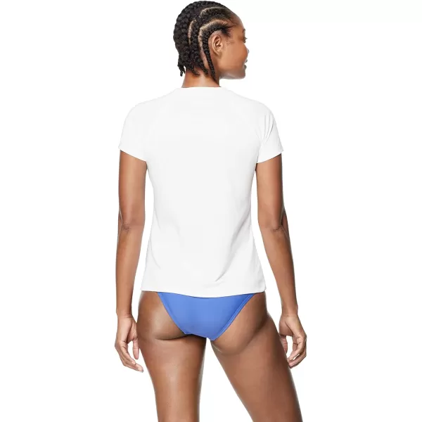 Speedo Womens Solid Short Sleeve RashguardBright White