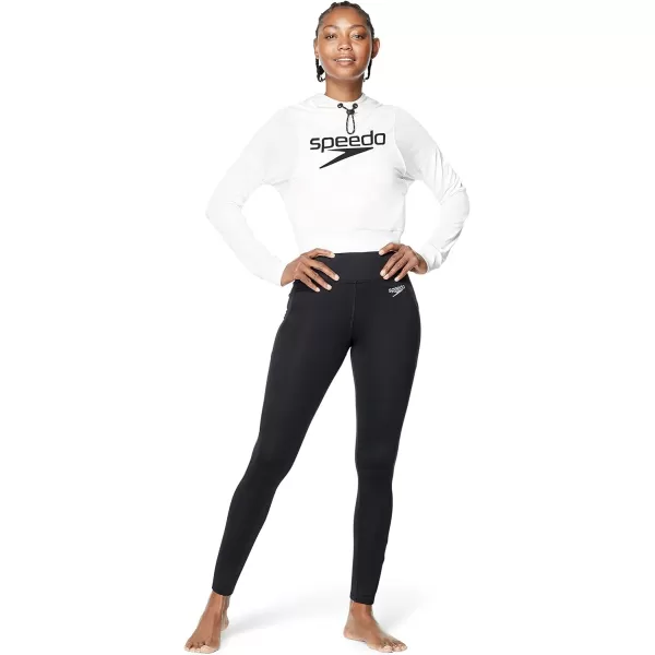 Speedo Womens Sweatshirt Vintage Cropped HoodieWhite Active