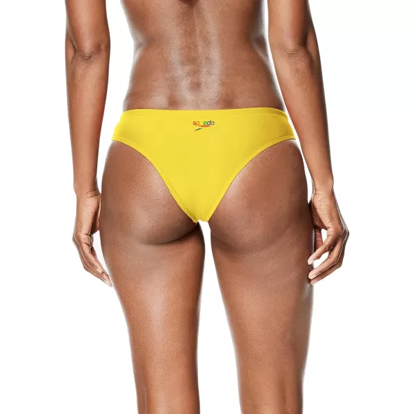 Speedo Womens Swimsuit Bottom Bikini Endurance Cheeky HipsterBlazing Yellow