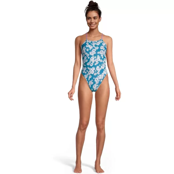 Speedo Womens Swimsuit One Piece Endurance Fixed Back Double StrapBlue Jewel