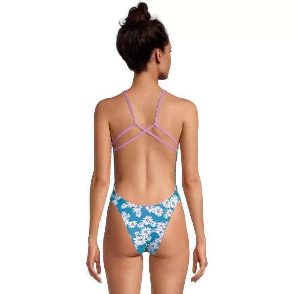 Speedo Womens Swimsuit One Piece Endurance Fixed Back Double StrapBlue Jewel