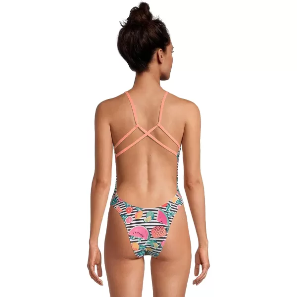Speedo Womens Swimsuit One Piece Endurance Fixed Back Double StrapFusion Coral