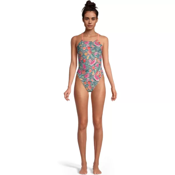 Speedo Womens Swimsuit One Piece Endurance Fixed Back Double StrapFusion Coral