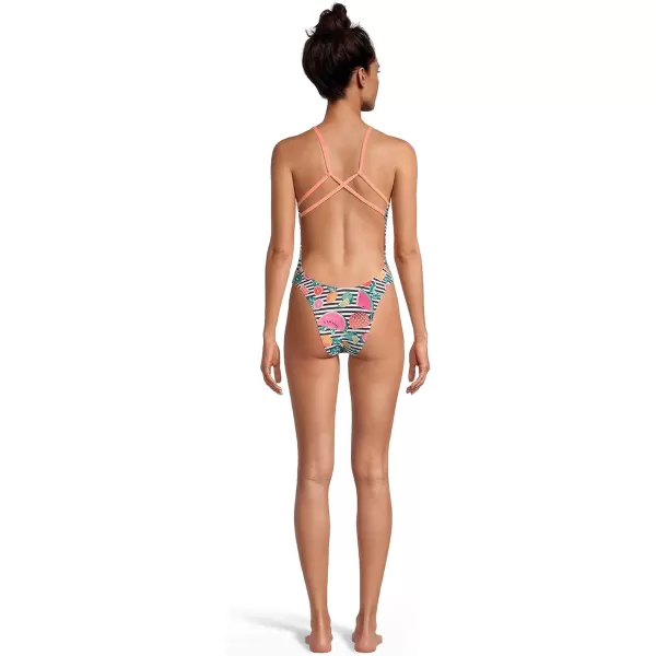 Speedo Womens Swimsuit One Piece Endurance Fixed Back Double StrapFusion Coral