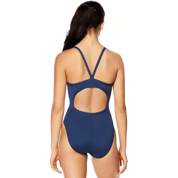 Speedo Womens Swimsuit One Piece Endurance Flyback Solid Adult Team ColorsSpeedo Navy