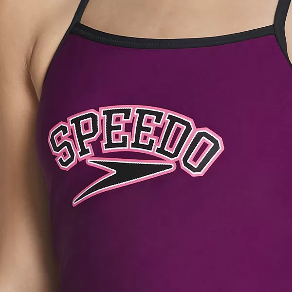 Speedo Womens Swimsuit One Piece Endurance The One Printed Team ColorsCabernet