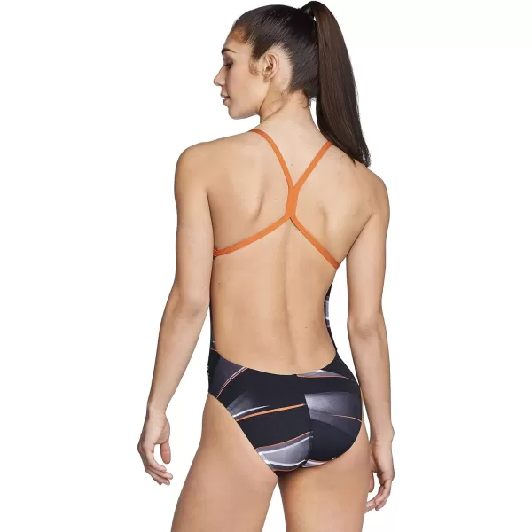 Speedo Womens Swimsuit One Piece Endurance The One Printed Team ColorsInfinite Speedo Orange