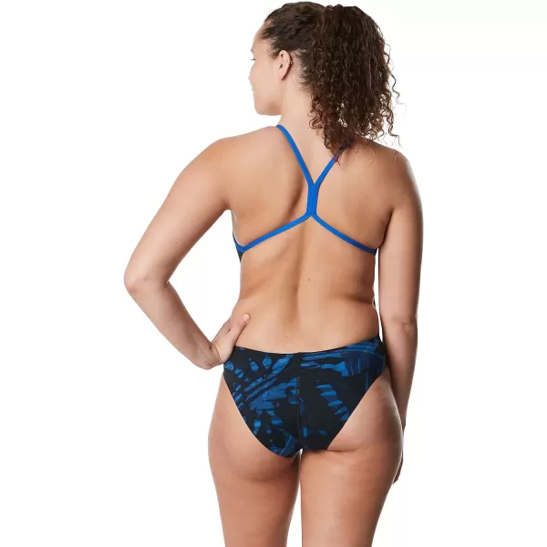 Speedo Womens Swimsuit One Piece Endurance The One Printed Team ColorsReflected Speedo Blue