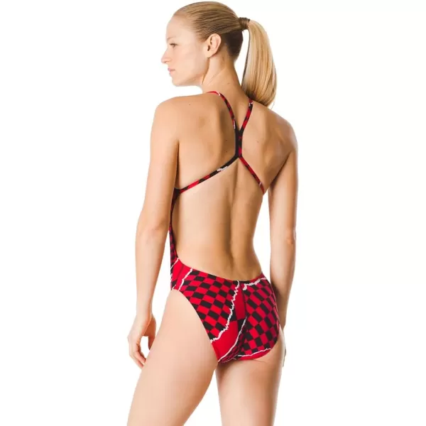 Speedo Womens Swimsuit One Piece Endurance The One Printed Team ColorsTrending Speedo Red