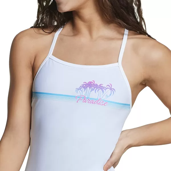 Speedo Womens Swimsuit One Piece Endurance The One Printed Team ColorsWhite