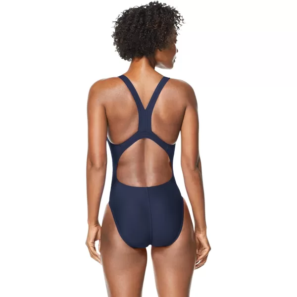 Speedo Womens Swimsuit One Piece Prolt Super Pro Solid AdultNavyNeon Green