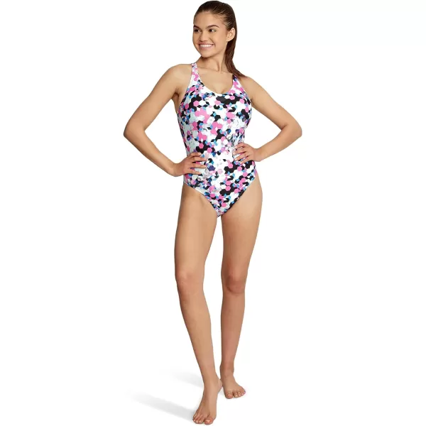 Speedo Womens Swimsuit One Piece Thin Strap High CutPrism Festival Fuchsia