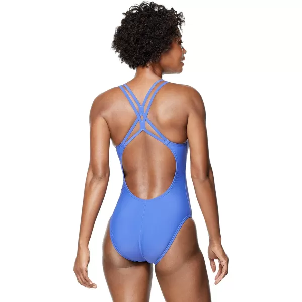 Speedo Womens Swimsuit One Piece Thin Strap High CutRoyal Blue