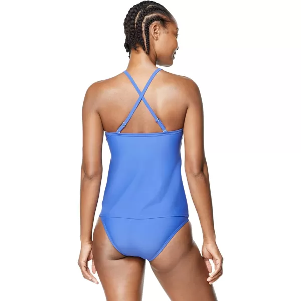 Speedo Womens Swimsuit Top Tankini Adjustable High NeckRoyal Blue