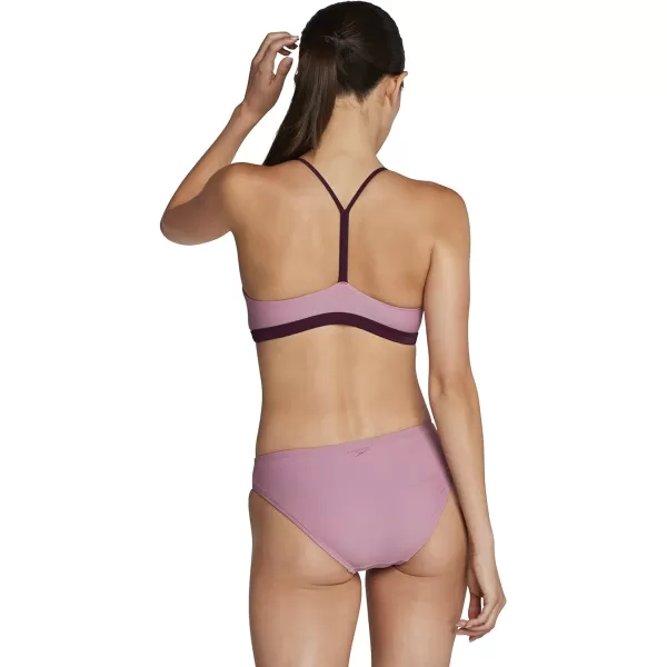 Speedo Womens Swimsuit TopColorblock Potent Purple