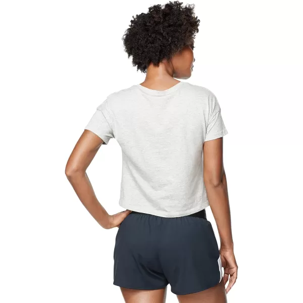 Speedo Womens TShirt Short Sleeve Crew Neck Vintage CropGrey Active