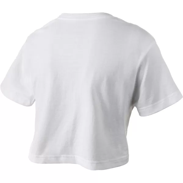 Speedo Womens TShirt Short Sleeve Crew Neck Vintage CropWhite