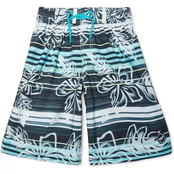 Speedo Boys Swim Trunk Knee Length Boardshort EBoard PrintedFloral Anthracite