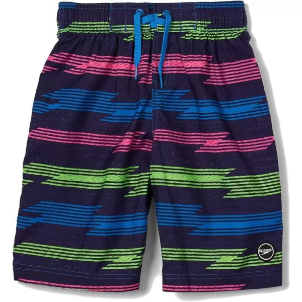 Speedo Boys Swim Trunk Knee Length Boardshort EBoard PrintedSea Ridge Electric Blue