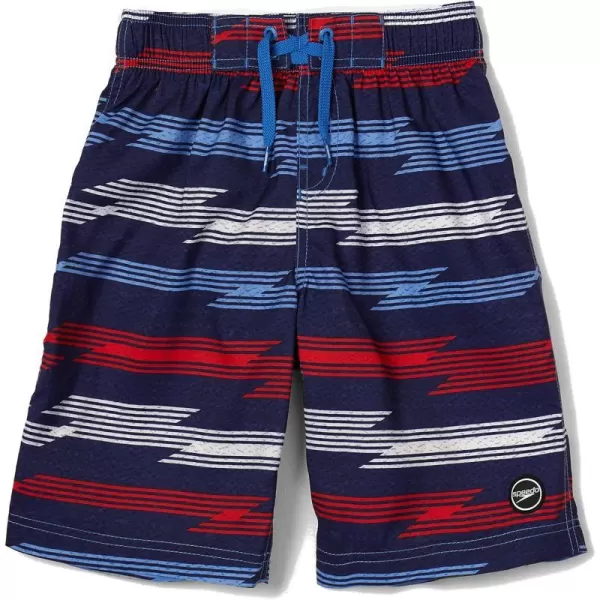 Speedo Boys Swim Trunk Knee Length Boardshort EBoard PrintedSea Ridge High Risk Red