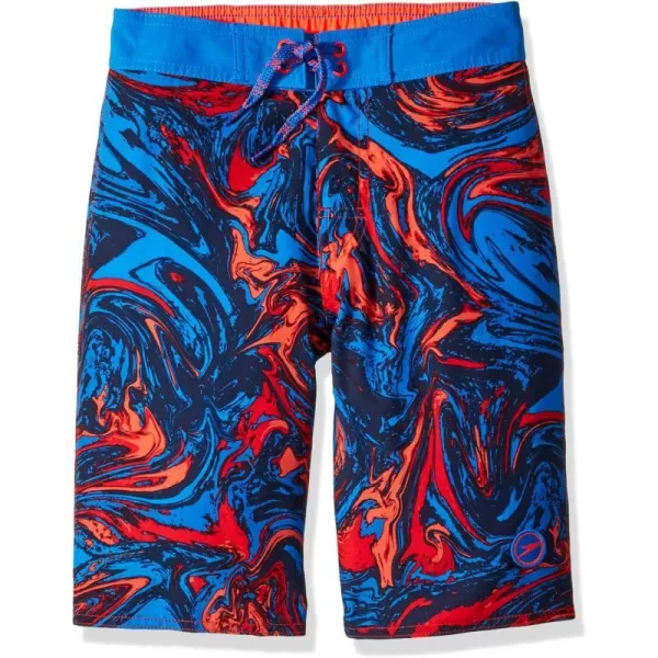 Speedo Boys Swim Trunk Knee Length Boardshort EBoard PrintedSwirl Bright Ocean