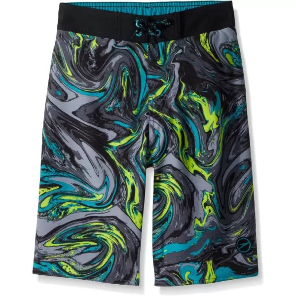 Speedo Boys Swim Trunk Knee Length Boardshort EBoard PrintedSwirl Speedo Black