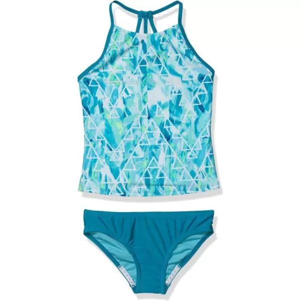 Speedo Girls Swimsuit Two Piece Tankini Thin StrapCapri Breeze Strappy