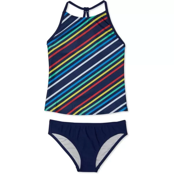 Speedo Girls Swimsuit Two Piece Tankini Thin StrapColorful Direction