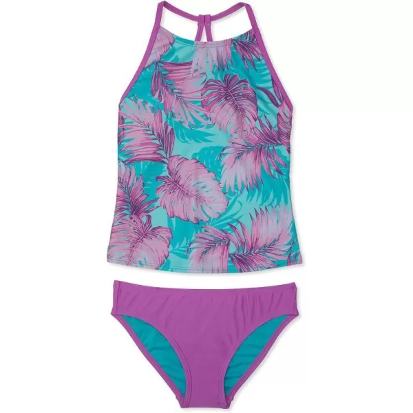 Speedo Girls Swimsuit Two Piece Tankini Thin StrapShady Palm