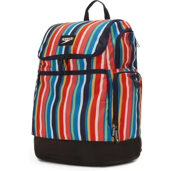 Speedo Large Teamster Backpack 35Liter Stripe Multi 20 One SizeSpeedo Large Teamster Backpack 35Liter Stripe Multi 20 One Size