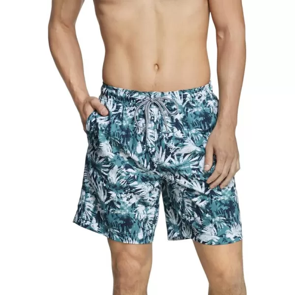 Speedo Mens Swim Trunk Mid Length Redondo FloralOil Blue