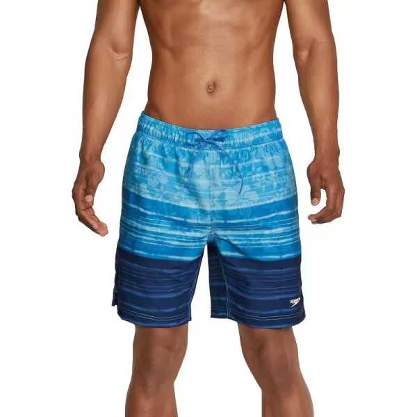 Speedo Mens Swim Trunk Mid Length Redondo FloralReign Peacoat