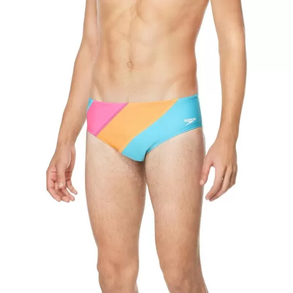 Speedo Mens Swimsuit Brief Endurance The OnePink Glo Block