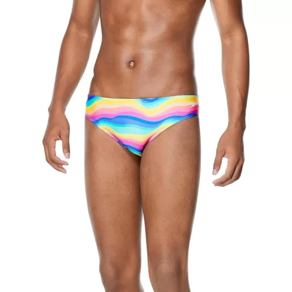 Speedo Mens Swimsuit Brief Endurance The OneRainbow Wave