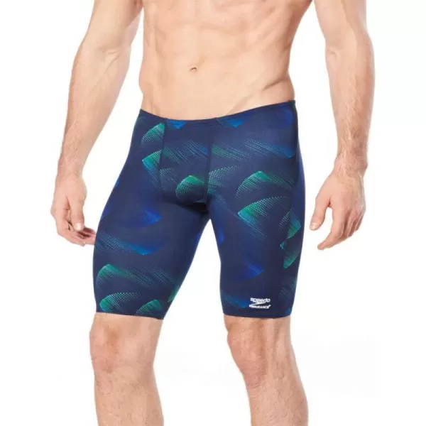 Speedo Mens Swimsuit Jammer Endurance Beta Blade Team ColorsNavyGreen