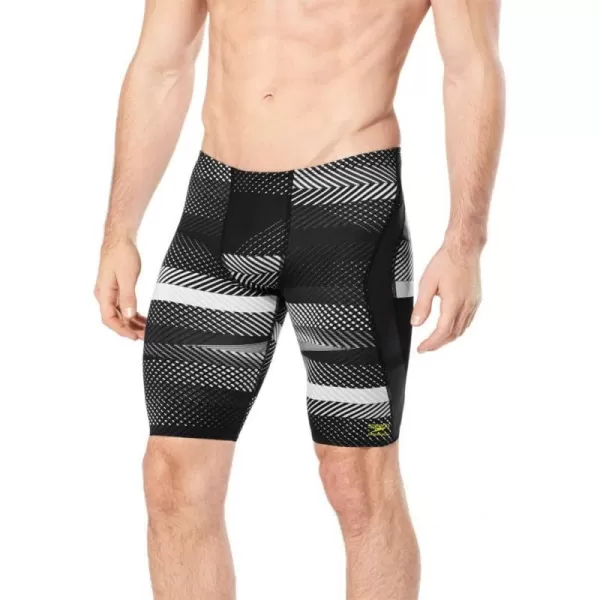 Speedo Mens Swimsuit Jammer Endurance The Fast WayBlackWhite