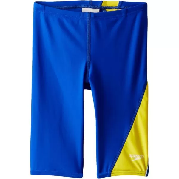 Speedo Mens Swimsuit Jammer Powerflex Eco Revolve Splice Team ColorsDiscontinuedSapphireGold