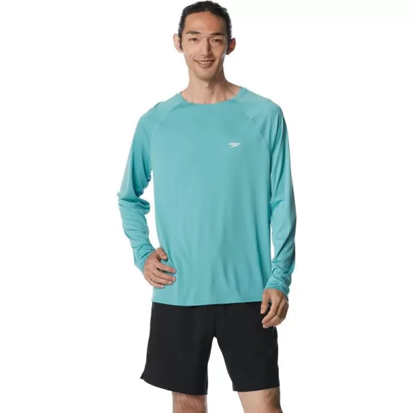 Speedo Mens Uv Swim Shirt Easy Long Sleeve Regular FitPorcelain