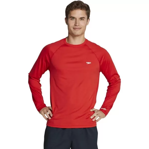 Speedo Mens Uv Swim Shirt Easy Long Sleeve Regular FitSpeedo Red