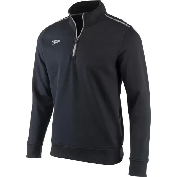 Speedo UnisexAdult Sweatshirt Quarter Zip Pull Over Team Warm UpSpeedo Black