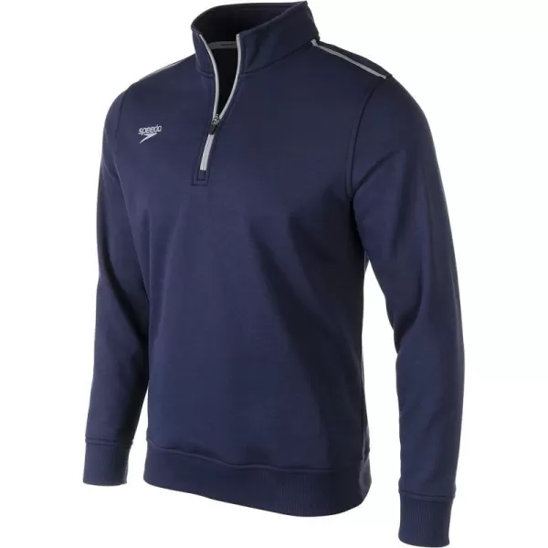 Speedo UnisexAdult Sweatshirt Quarter Zip Pull Over Team Warm UpSpeedo Navy